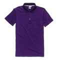 Fashion unisex short sleeve polo with pocket